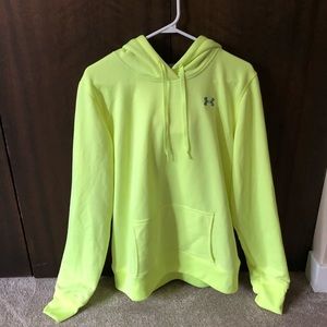 Neon yellow under armour hoodie